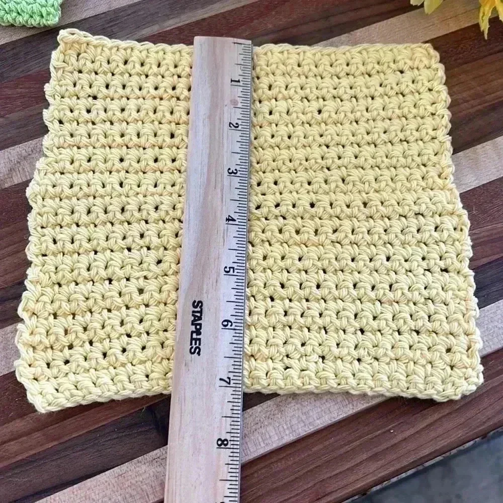 100% Cotton Handmade Washcloths - Set of 3